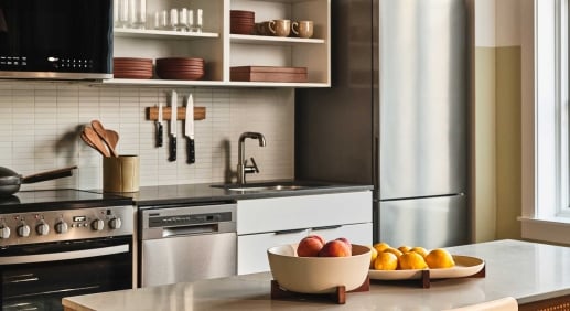 View of kitchen fruit on table