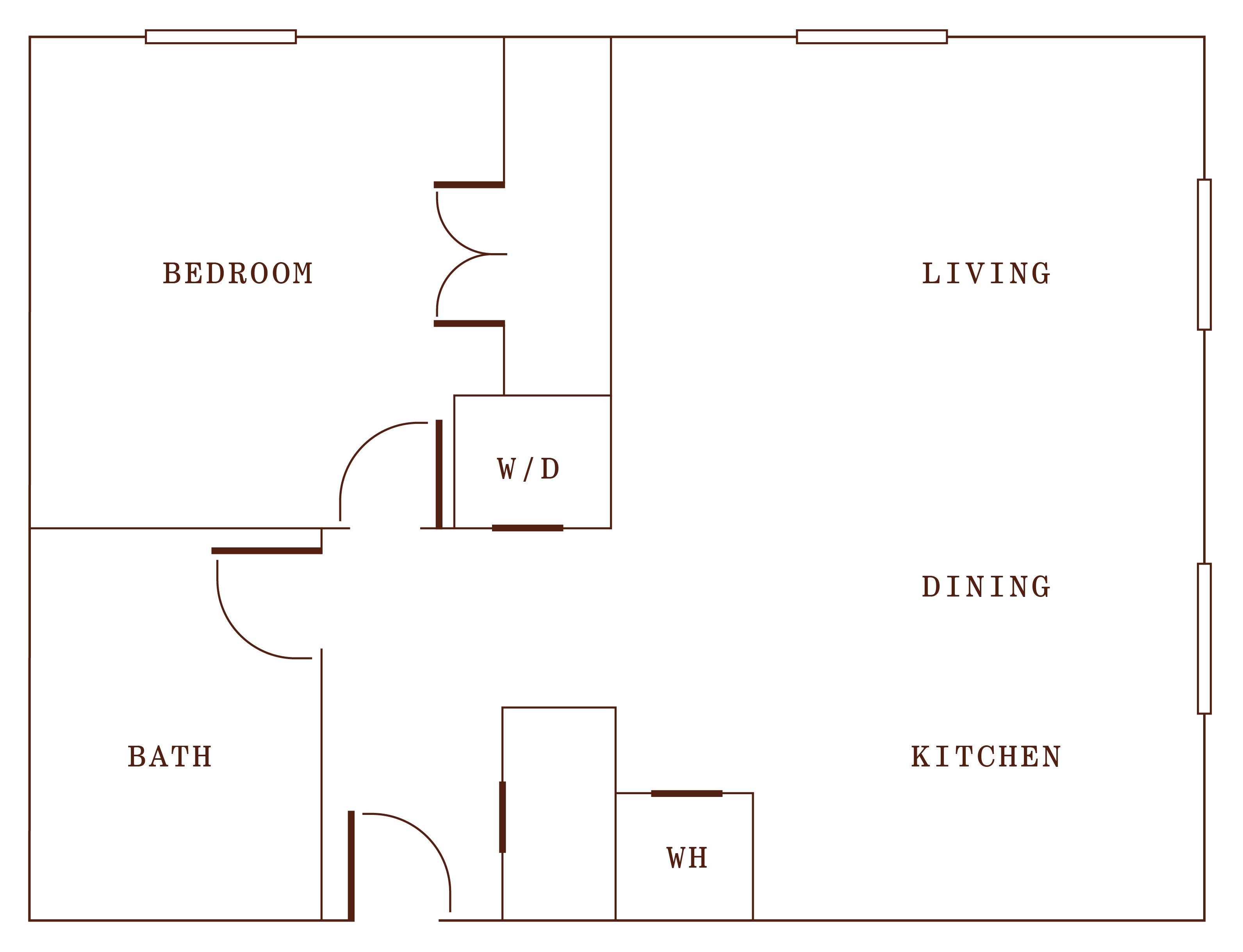 Floorplans 1 Bed 1 Bath King Suite