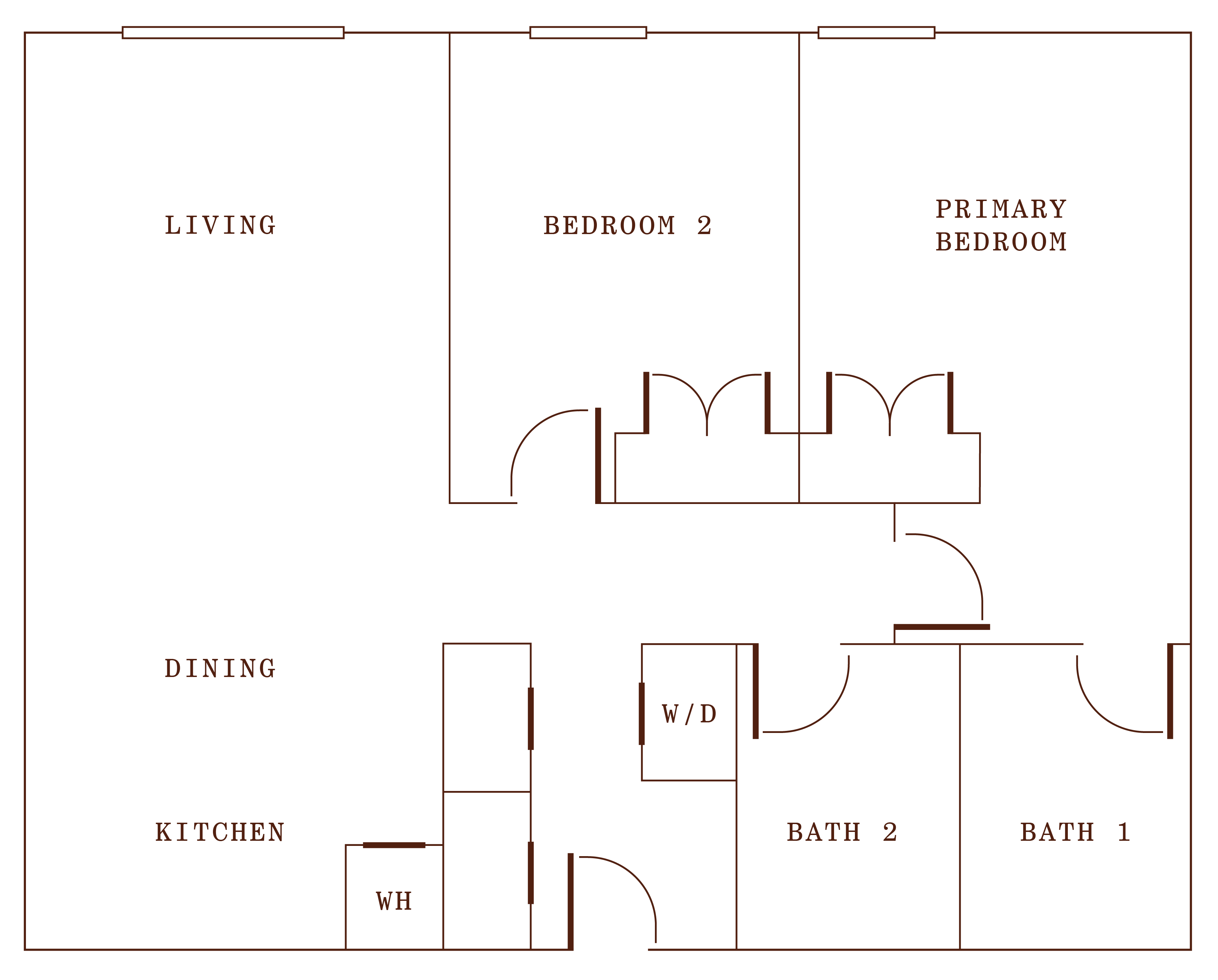 Floorplans 2 Bed 2 Bath (2 King)